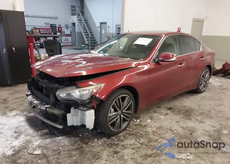 2014 Infiniti Q50 Sport from USA, damaged, VIN JN1BV7AR3EM690684
